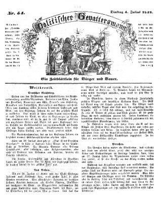 Politischer Gevattersmann Dienstag 4. Juli 1848