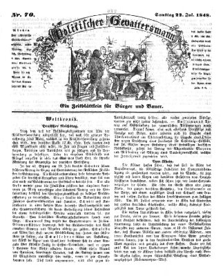 Politischer Gevattersmann Samstag 22. Juli 1848