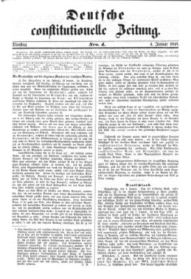 Deutsche constitutionelle Zeitung Dienstag 4. Januar 1848