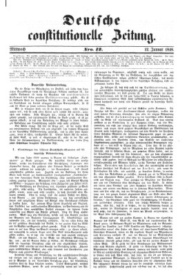 Deutsche constitutionelle Zeitung Mittwoch 12. Januar 1848