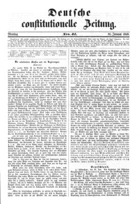 Deutsche constitutionelle Zeitung Montag 31. Januar 1848