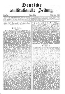 Deutsche constitutionelle Zeitung Samstag 5. Februar 1848