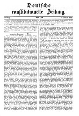 Deutsche constitutionelle Zeitung Montag 7. Februar 1848