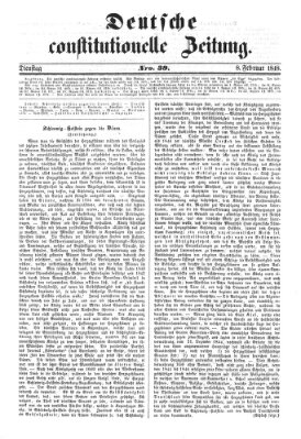 Deutsche constitutionelle Zeitung Dienstag 8. Februar 1848