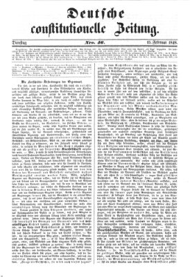 Deutsche constitutionelle Zeitung Dienstag 15. Februar 1848