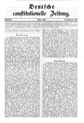 Deutsche constitutionelle Zeitung Mittwoch 23. Februar 1848