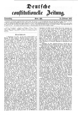 Deutsche constitutionelle Zeitung Donnerstag 24. Februar 1848