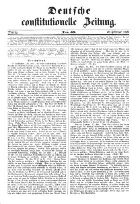 Deutsche constitutionelle Zeitung Montag 28. Februar 1848