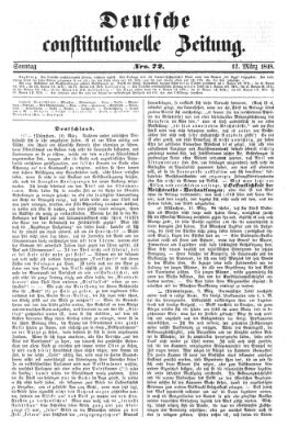 Deutsche constitutionelle Zeitung Sonntag 12. März 1848