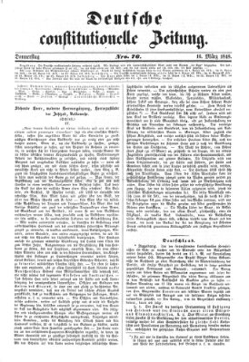 Deutsche constitutionelle Zeitung Donnerstag 16. März 1848