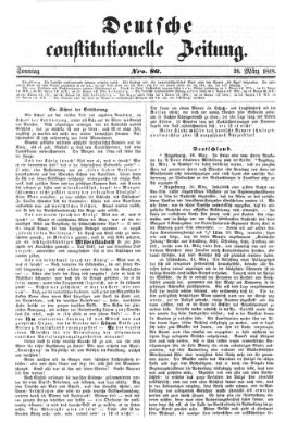 Deutsche constitutionelle Zeitung Sonntag 26. März 1848