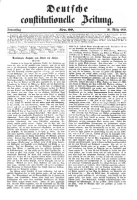 Deutsche constitutionelle Zeitung Donnerstag 30. März 1848