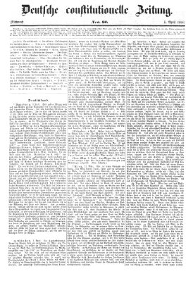 Deutsche constitutionelle Zeitung Mittwoch 5. April 1848