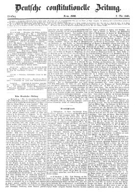 Deutsche constitutionelle Zeitung Dienstag 2. Mai 1848