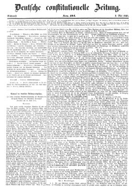 Deutsche constitutionelle Zeitung Mittwoch 3. Mai 1848