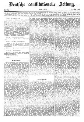 Deutsche constitutionelle Zeitung Freitag 12. Mai 1848