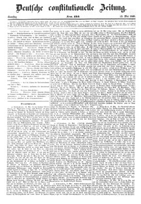 Deutsche constitutionelle Zeitung Samstag 13. Mai 1848