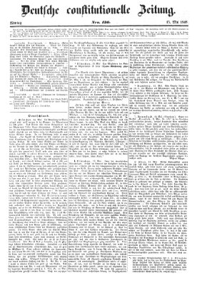 Deutsche constitutionelle Zeitung Montag 15. Mai 1848