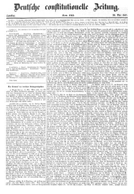 Deutsche constitutionelle Zeitung Samstag 20. Mai 1848