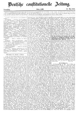 Deutsche constitutionelle Zeitung Donnerstag 25. Mai 1848