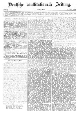 Deutsche constitutionelle Zeitung Freitag 9. Juni 1848