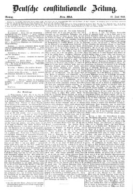 Deutsche constitutionelle Zeitung Montag 12. Juni 1848