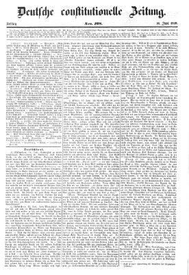 Deutsche constitutionelle Zeitung Freitag 16. Juni 1848
