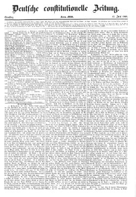 Deutsche constitutionelle Zeitung Samstag 17. Juni 1848