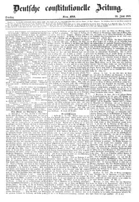 Deutsche constitutionelle Zeitung Dienstag 20. Juni 1848