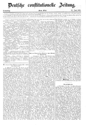 Deutsche constitutionelle Zeitung Donnerstag 22. Juni 1848