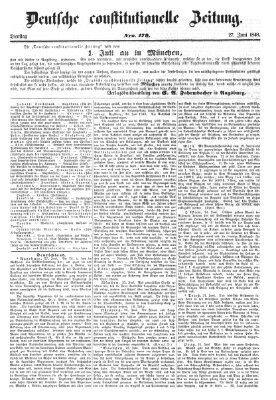 Deutsche constitutionelle Zeitung Dienstag 27. Juni 1848