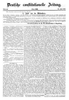 Deutsche constitutionelle Zeitung Mittwoch 28. Juni 1848