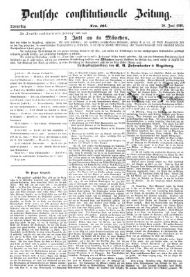 Deutsche constitutionelle Zeitung Donnerstag 29. Juni 1848