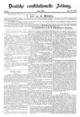 Deutsche constitutionelle Zeitung Freitag 30. Juni 1848