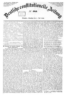 Deutsche constitutionelle Zeitung Samstag 1. Juli 1848