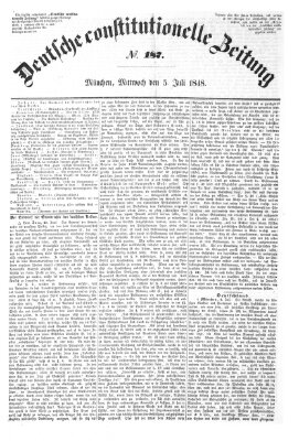 Deutsche constitutionelle Zeitung Mittwoch 5. Juli 1848