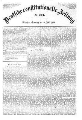 Deutsche constitutionelle Zeitung Sonntag 9. Juli 1848