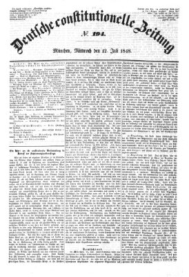 Deutsche constitutionelle Zeitung Mittwoch 12. Juli 1848