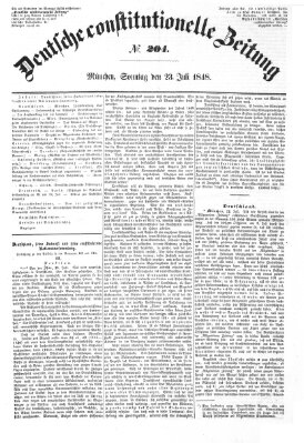 Deutsche constitutionelle Zeitung Sonntag 23. Juli 1848