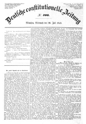 Deutsche constitutionelle Zeitung Mittwoch 26. Juli 1848