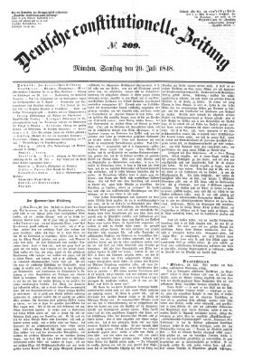 Deutsche constitutionelle Zeitung Samstag 29. Juli 1848