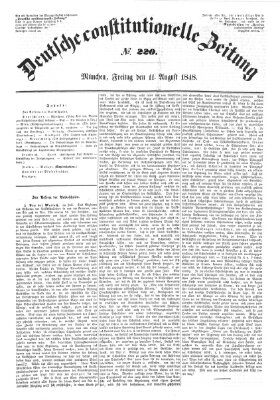 Deutsche constitutionelle Zeitung Freitag 11. August 1848