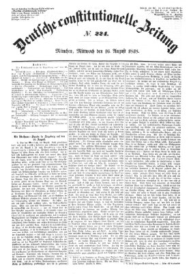 Deutsche constitutionelle Zeitung Mittwoch 16. August 1848