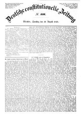 Deutsche constitutionelle Zeitung Samstag 19. August 1848