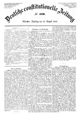 Deutsche constitutionelle Zeitung Dienstag 22. August 1848