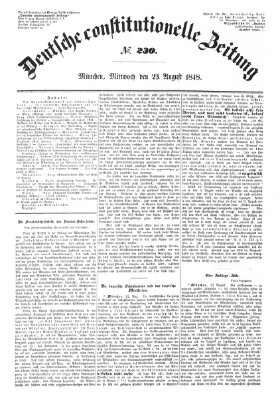 Deutsche constitutionelle Zeitung Mittwoch 23. August 1848