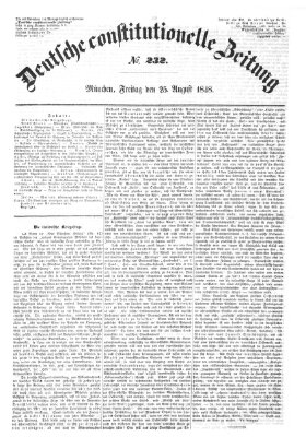 Deutsche constitutionelle Zeitung Freitag 25. August 1848