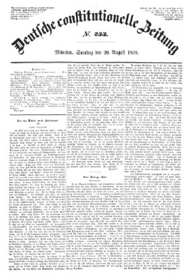 Deutsche constitutionelle Zeitung Samstag 26. August 1848