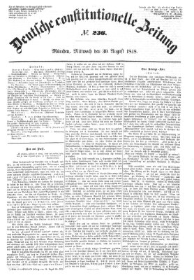 Deutsche constitutionelle Zeitung Mittwoch 30. August 1848