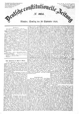 Deutsche constitutionelle Zeitung Samstag 30. September 1848